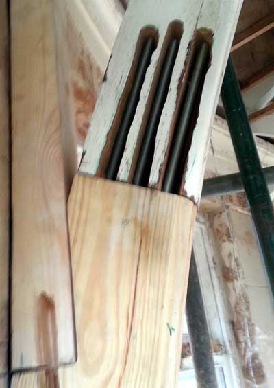 Multi part arch components in Douglas Fir